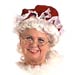 burgundy mrs santa mop hat