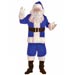 plush blue santa suit costume