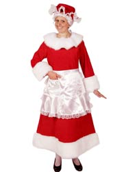 red velvet mrs santa suit costume