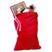 red plush santa bag