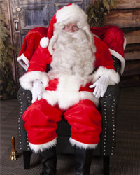 pro santa suit in chair