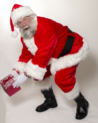 pro santa suit with gift